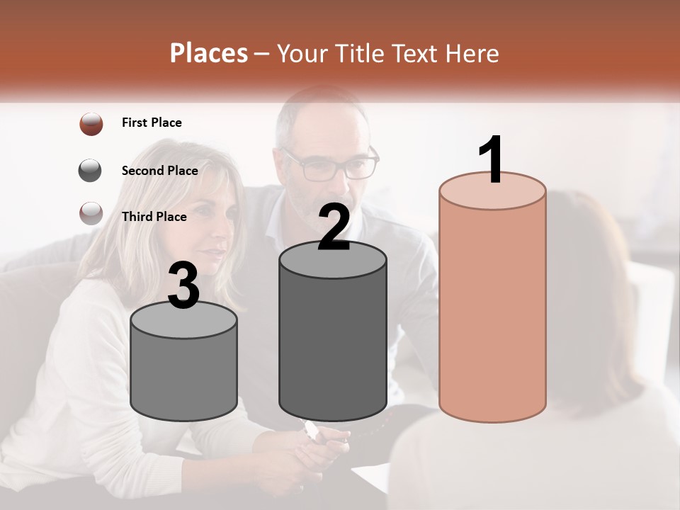 A Man And Woman Sitting On A Couch Talking To Each Other PowerPoint Template