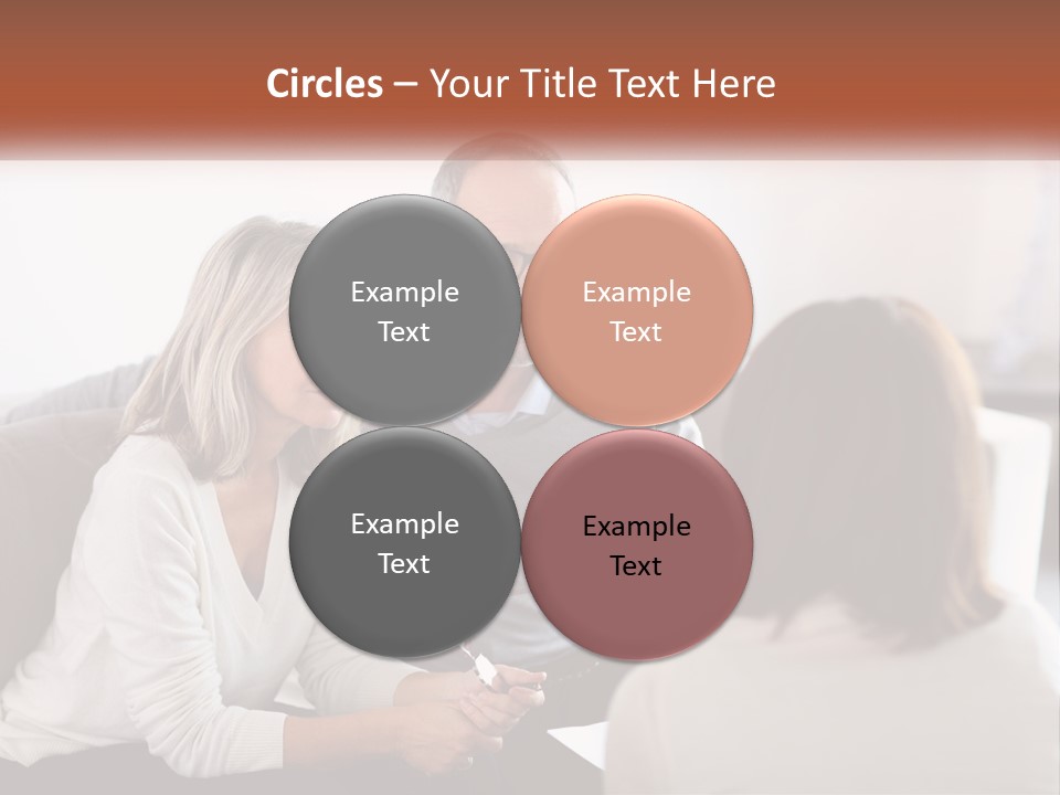 A Man And Woman Sitting On A Couch Talking To Each Other PowerPoint Template