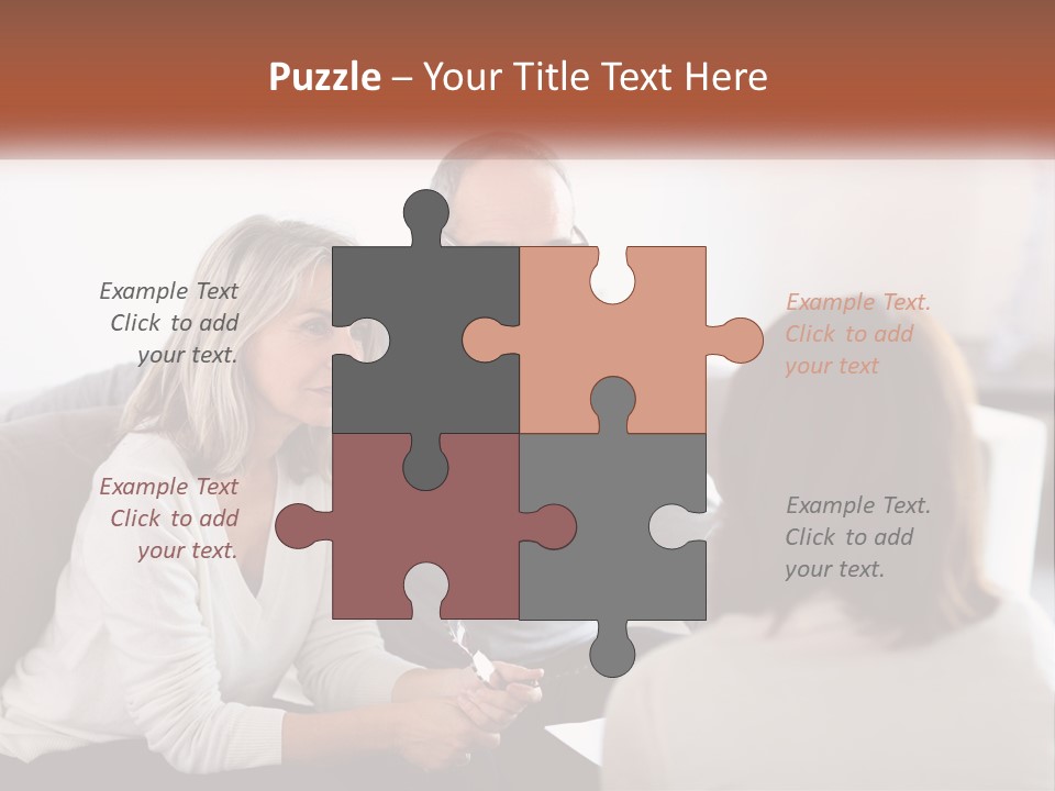 A Man And Woman Sitting On A Couch Talking To Each Other PowerPoint Template