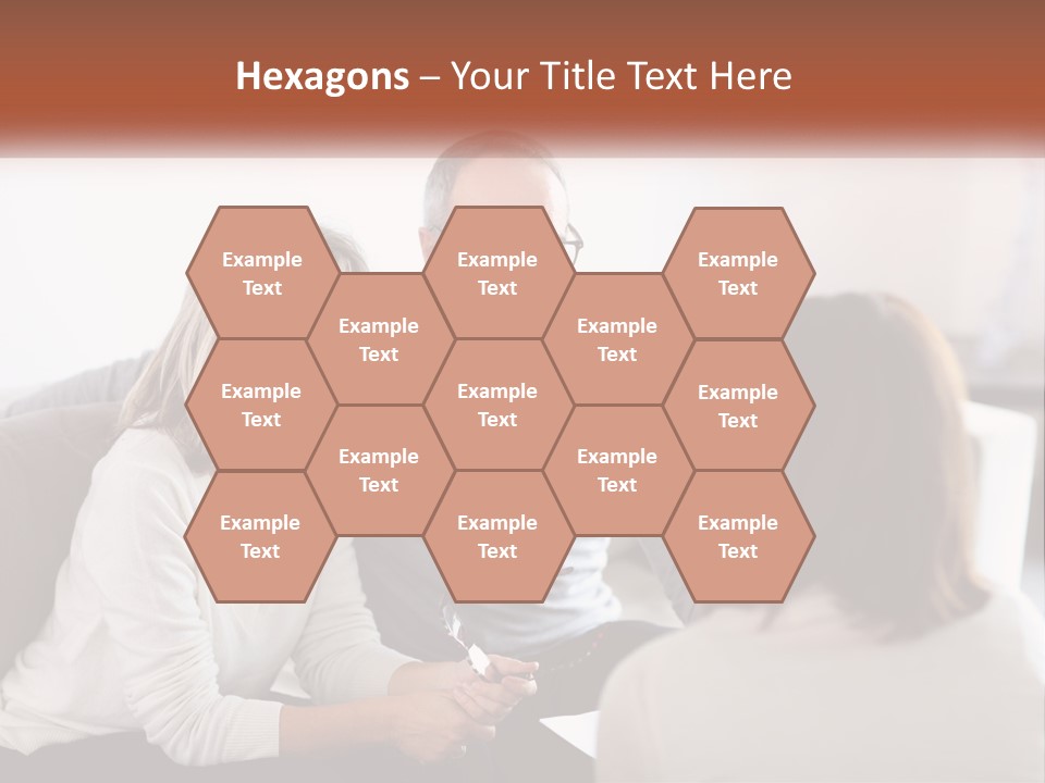 A Man And Woman Sitting On A Couch Talking To Each Other PowerPoint Template