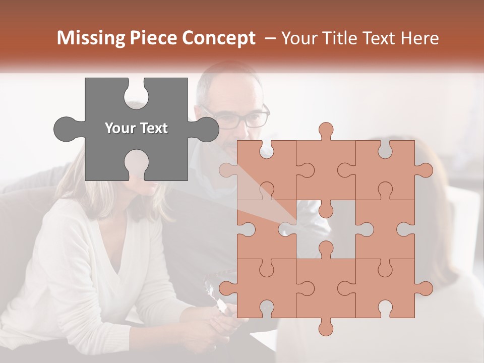 A Man And Woman Sitting On A Couch Talking To Each Other PowerPoint Template