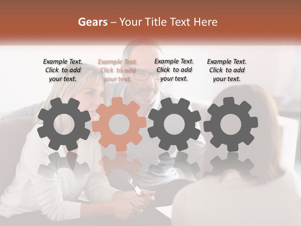 A Man And Woman Sitting On A Couch Talking To Each Other PowerPoint Template