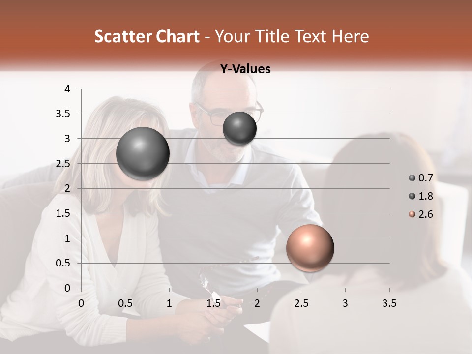 A Man And Woman Sitting On A Couch Talking To Each Other PowerPoint Template