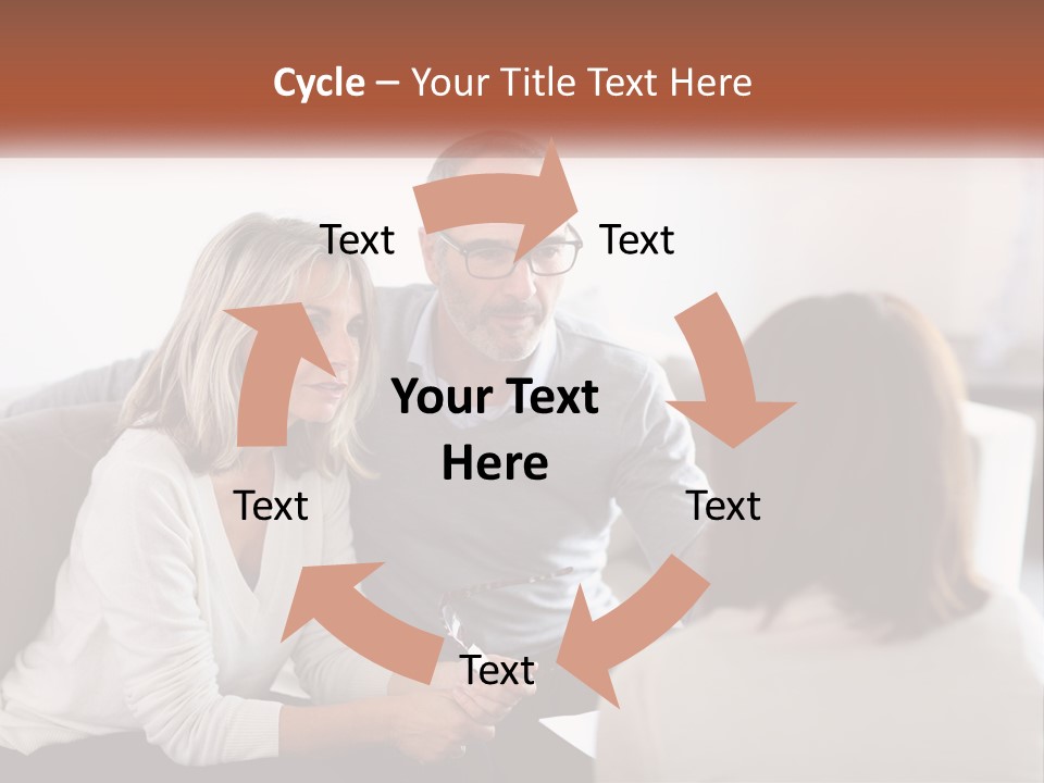 A Man And Woman Sitting On A Couch Talking To Each Other PowerPoint Template