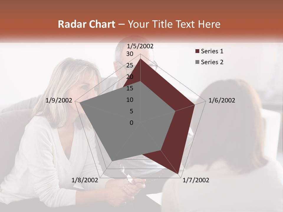 A Man And Woman Sitting On A Couch Talking To Each Other PowerPoint Template