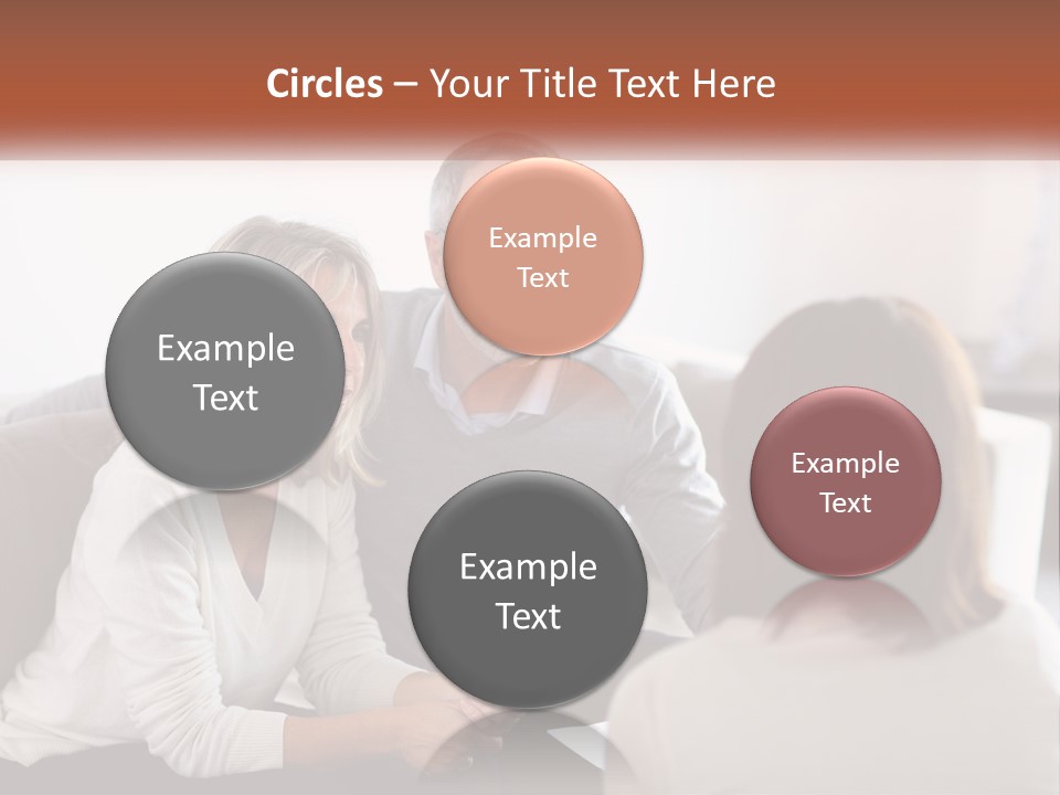 A Man And Woman Sitting On A Couch Talking To Each Other PowerPoint Template