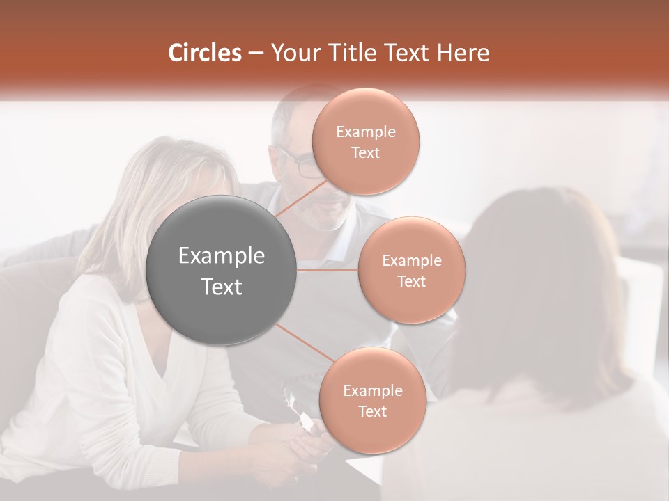 A Man And Woman Sitting On A Couch Talking To Each Other PowerPoint Template