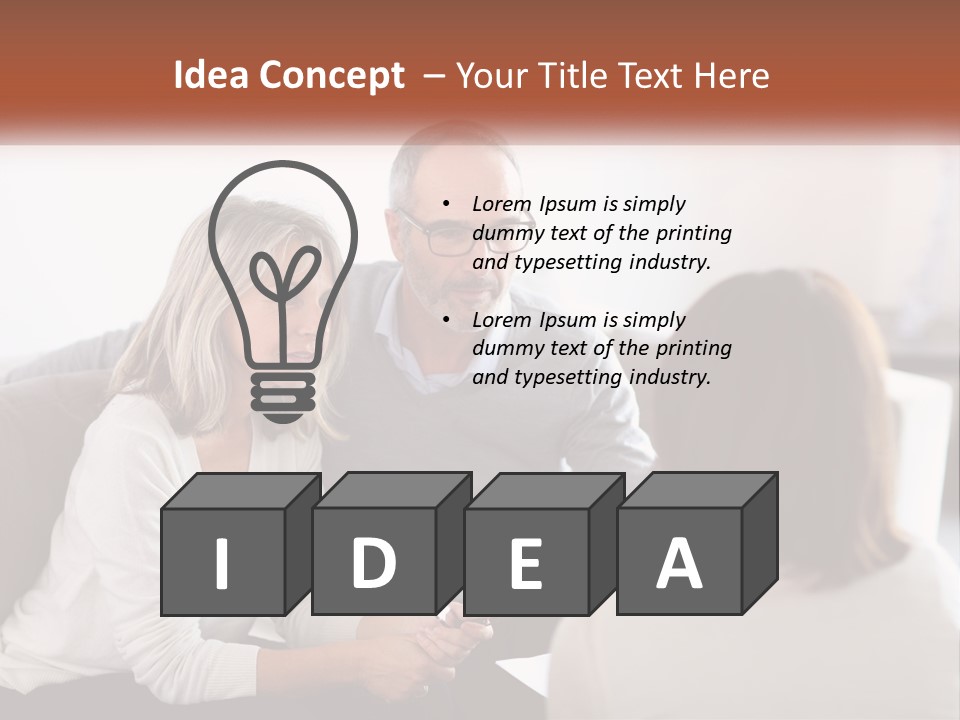 A Man And Woman Sitting On A Couch Talking To Each Other PowerPoint Template