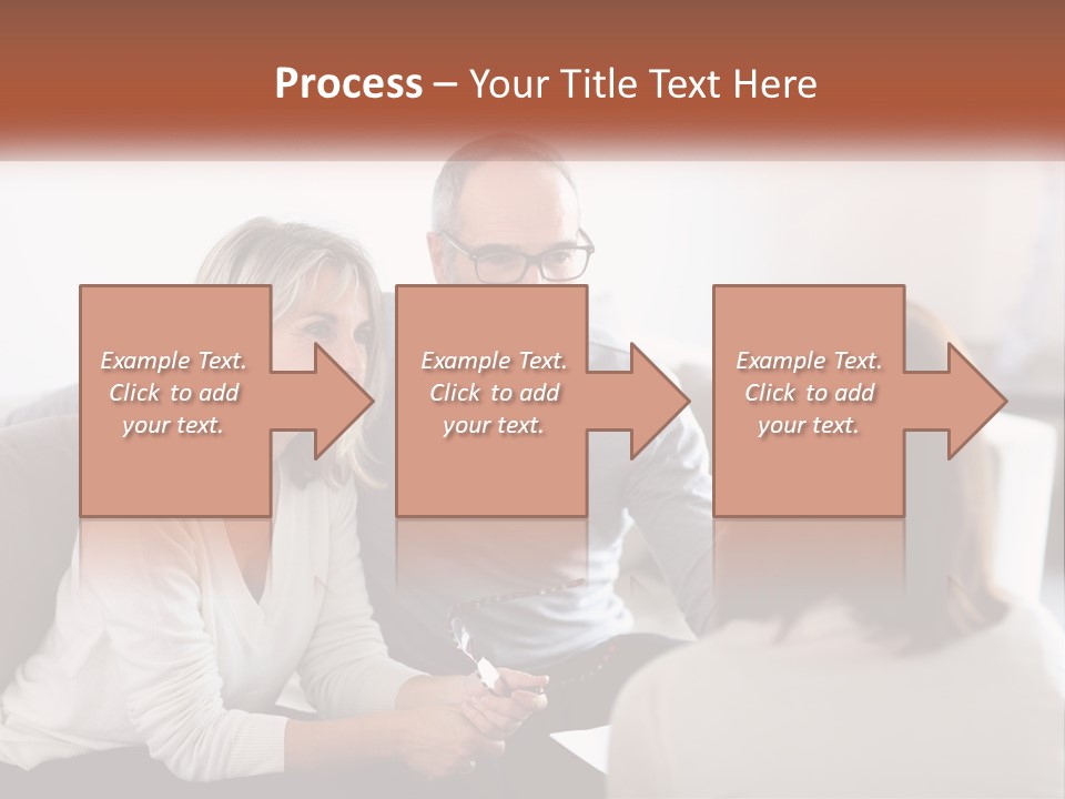 A Man And Woman Sitting On A Couch Talking To Each Other PowerPoint Template