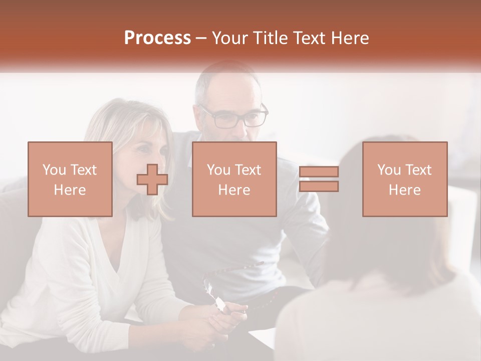 A Man And Woman Sitting On A Couch Talking To Each Other PowerPoint Template