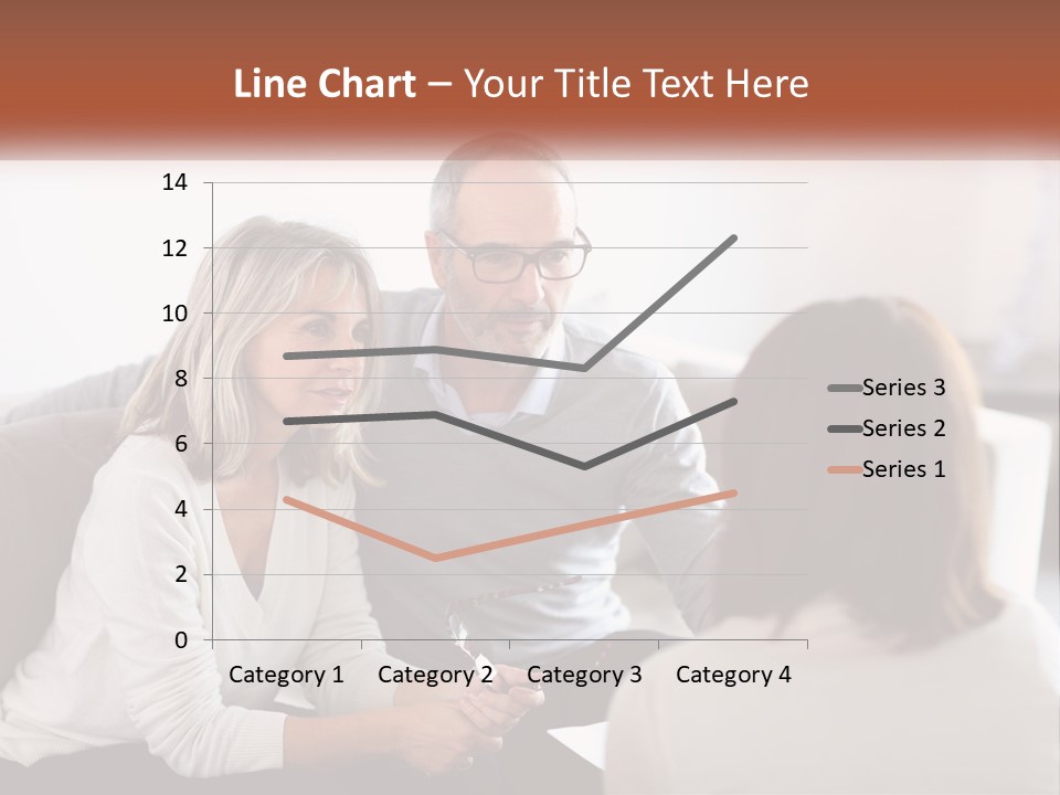 A Man And Woman Sitting On A Couch Talking To Each Other PowerPoint Template