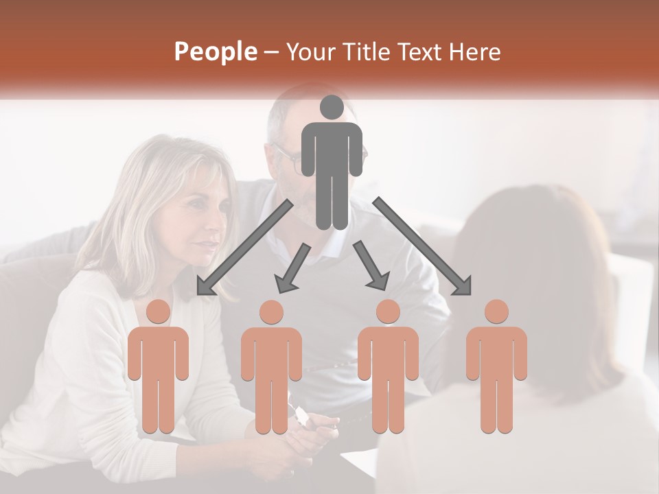 A Man And Woman Sitting On A Couch Talking To Each Other PowerPoint Template