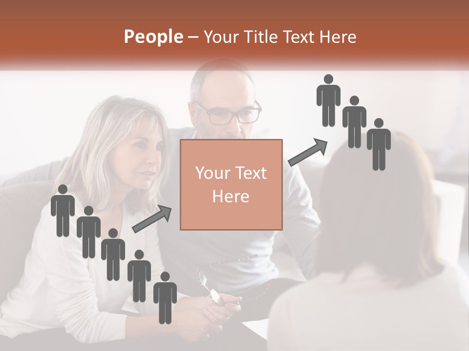 A Man And Woman Sitting On A Couch Talking To Each Other PowerPoint Template