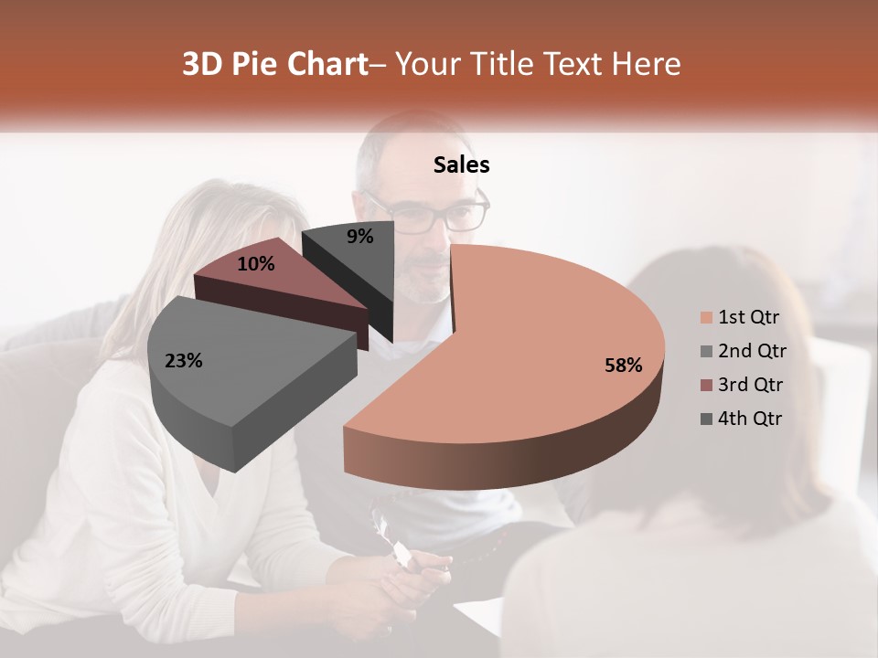 A Man And Woman Sitting On A Couch Talking To Each Other PowerPoint Template