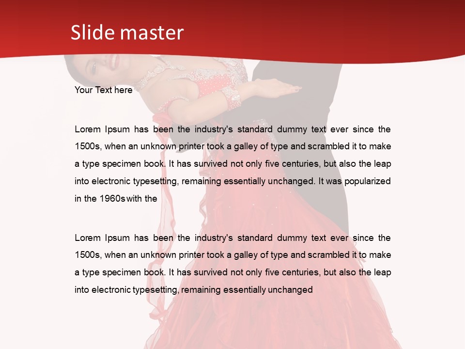 A Man And A Woman Are Performing A Salsa PowerPoint Template