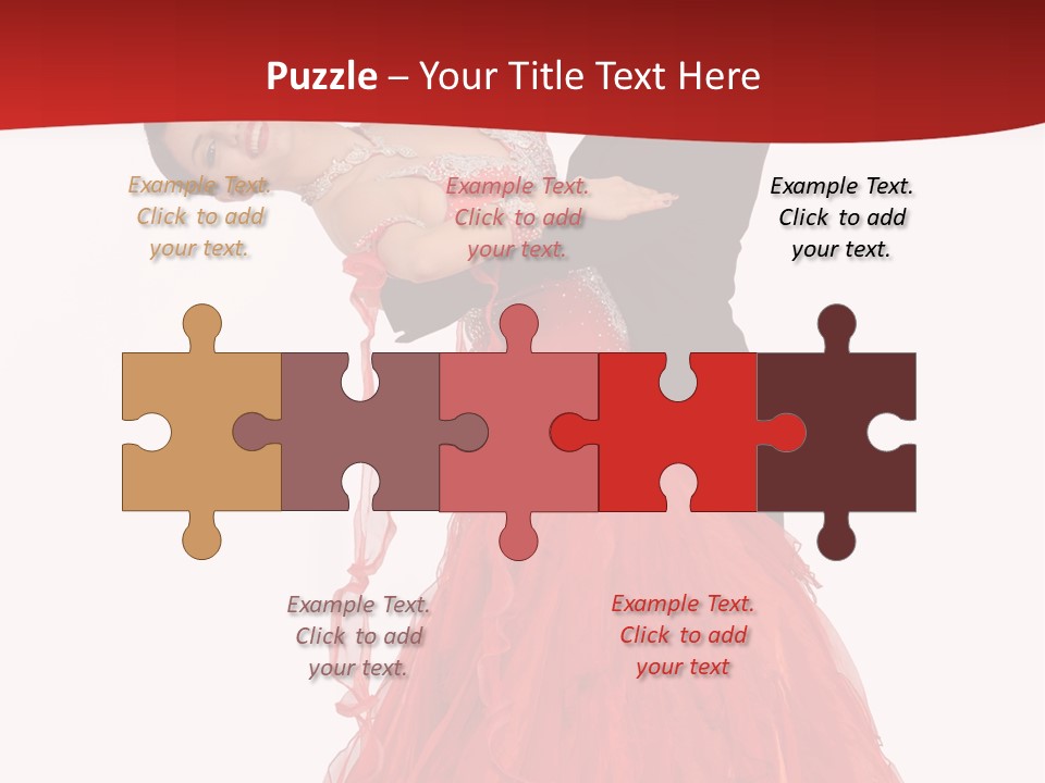 A Man And A Woman Are Performing A Salsa PowerPoint Template