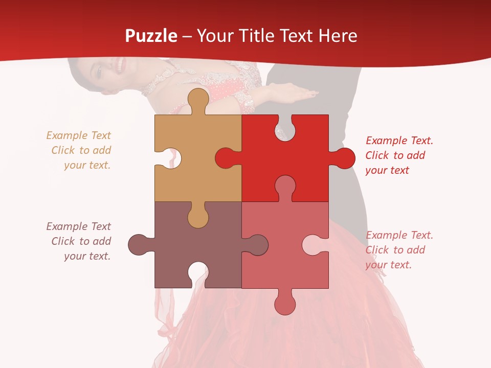 A Man And A Woman Are Performing A Salsa PowerPoint Template