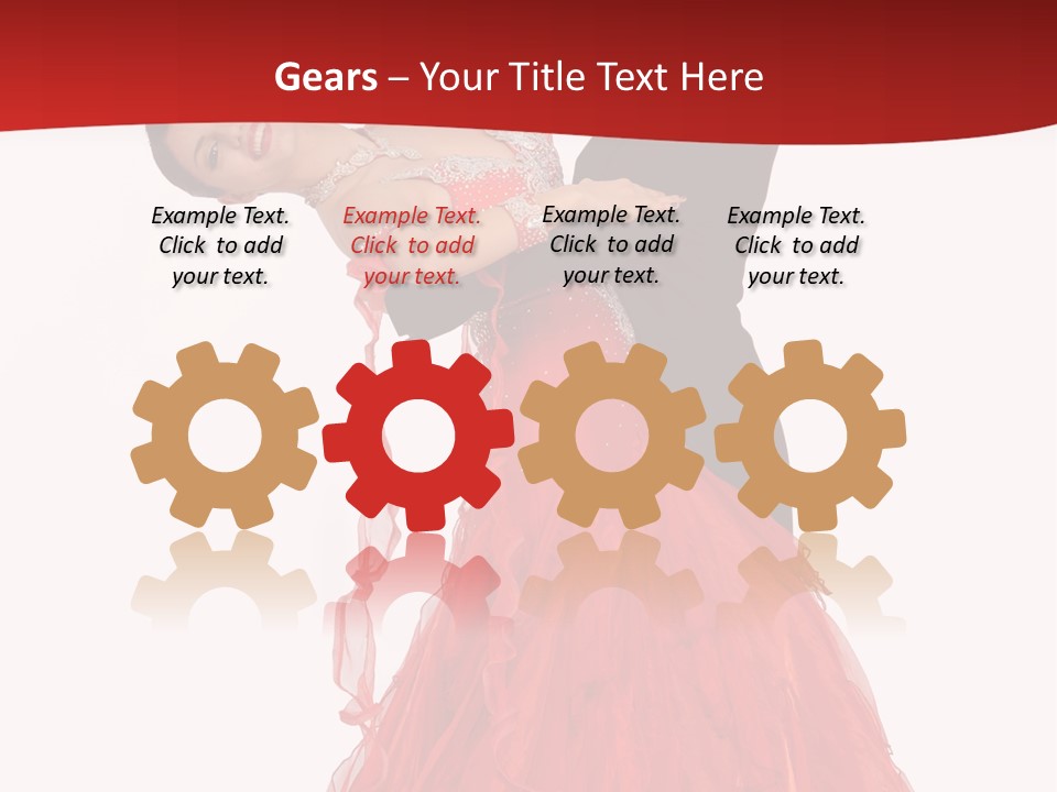 A Man And A Woman Are Performing A Salsa PowerPoint Template