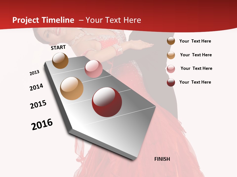 A Man And A Woman Are Performing A Salsa PowerPoint Template