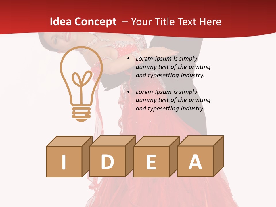 A Man And A Woman Are Performing A Salsa PowerPoint Template