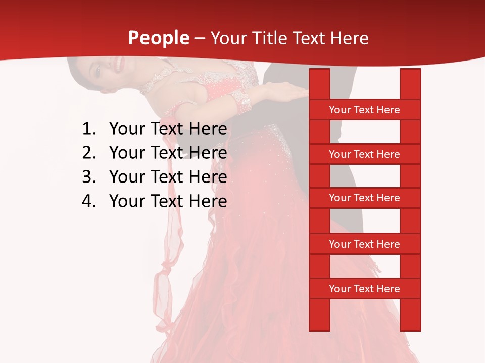 A Man And A Woman Are Performing A Salsa PowerPoint Template