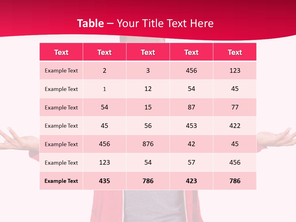 A Man In A Red Jacket Is Holding His Hands Out PowerPoint Template