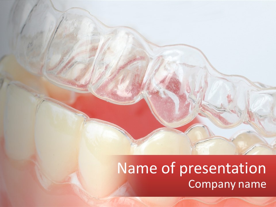 A Tooth With Gums And Gums On It PowerPoint Template