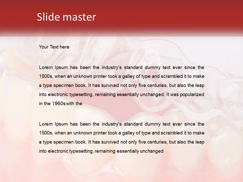 A Tooth With Gums And Gums On It PowerPoint Template