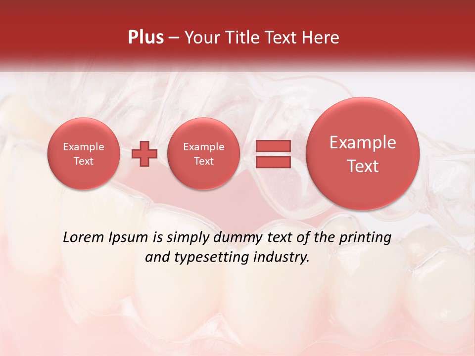 A Tooth With Gums And Gums On It PowerPoint Template