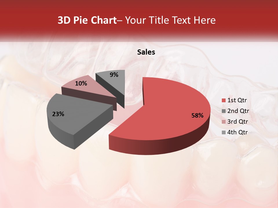 A Tooth With Gums And Gums On It PowerPoint Template