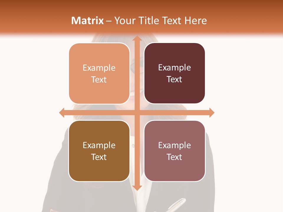 A Woman In A Business Suit Writing On A Clipboard PowerPoint Template