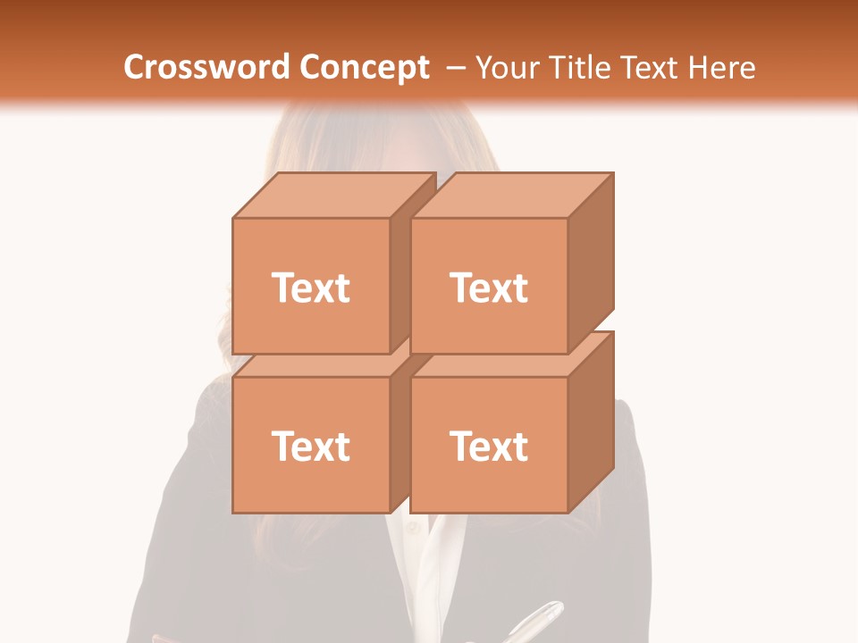 A Woman In A Business Suit Writing On A Clipboard PowerPoint Template