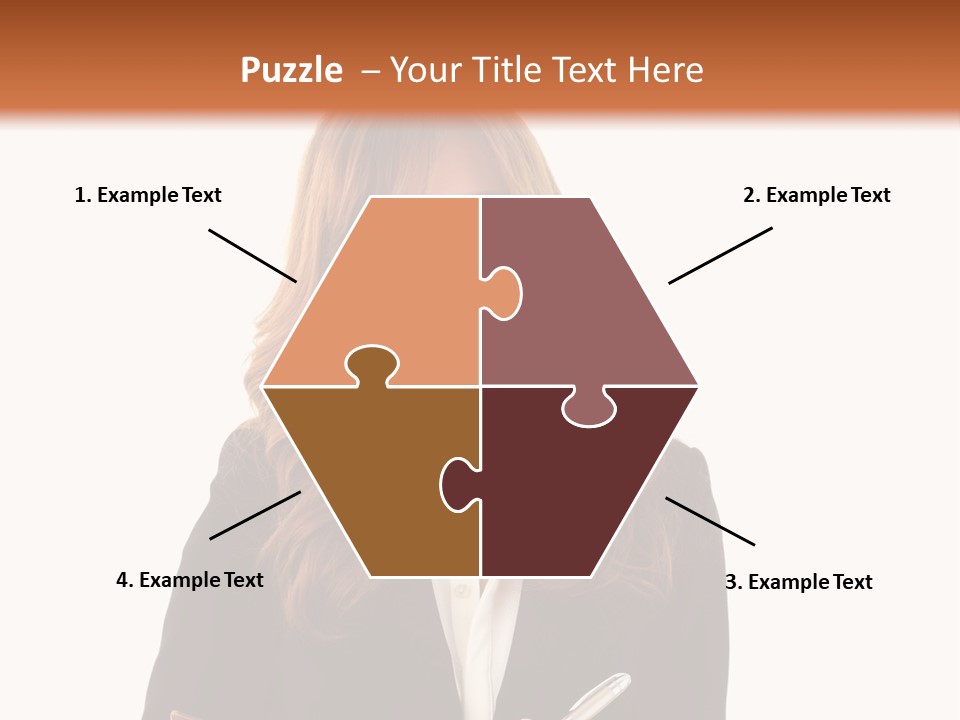 A Woman In A Business Suit Writing On A Clipboard PowerPoint Template