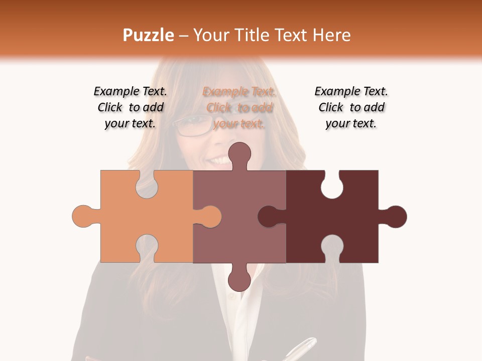 A Woman In A Business Suit Writing On A Clipboard PowerPoint Template