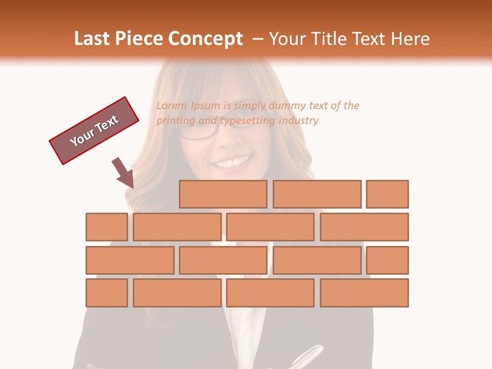A Woman In A Business Suit Writing On A Clipboard PowerPoint Template