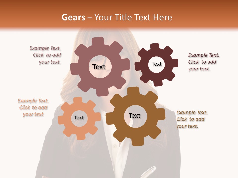 A Woman In A Business Suit Writing On A Clipboard PowerPoint Template