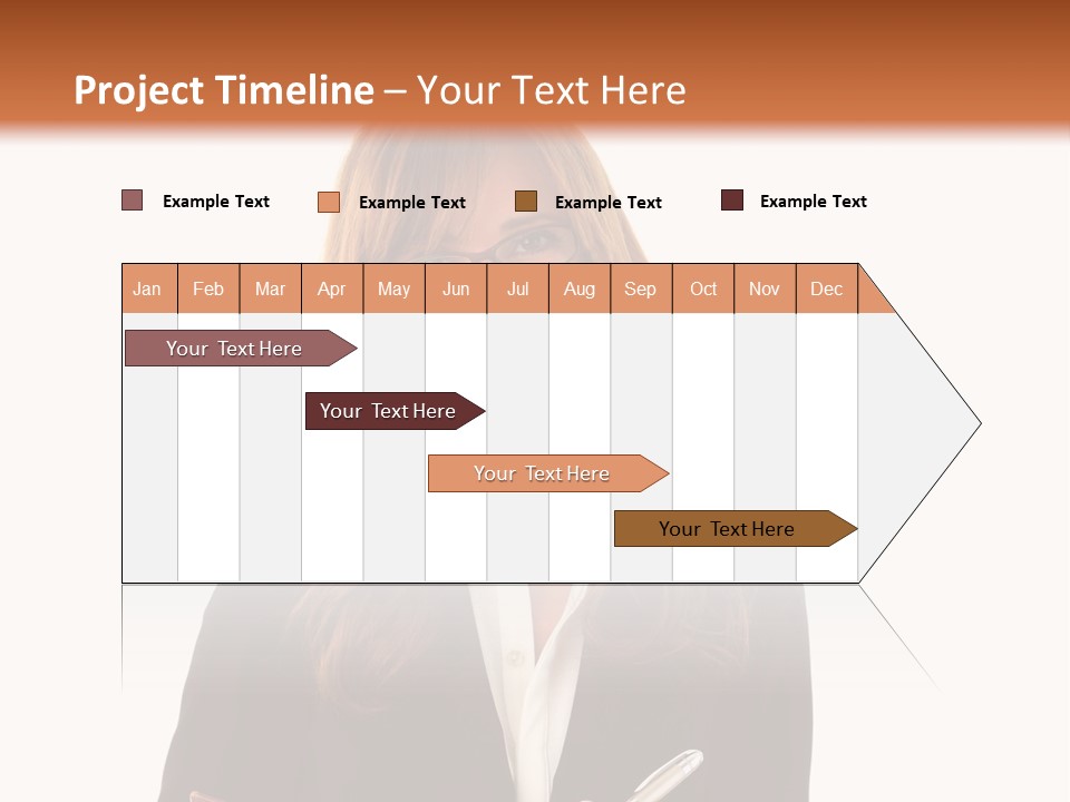 A Woman In A Business Suit Writing On A Clipboard PowerPoint Template