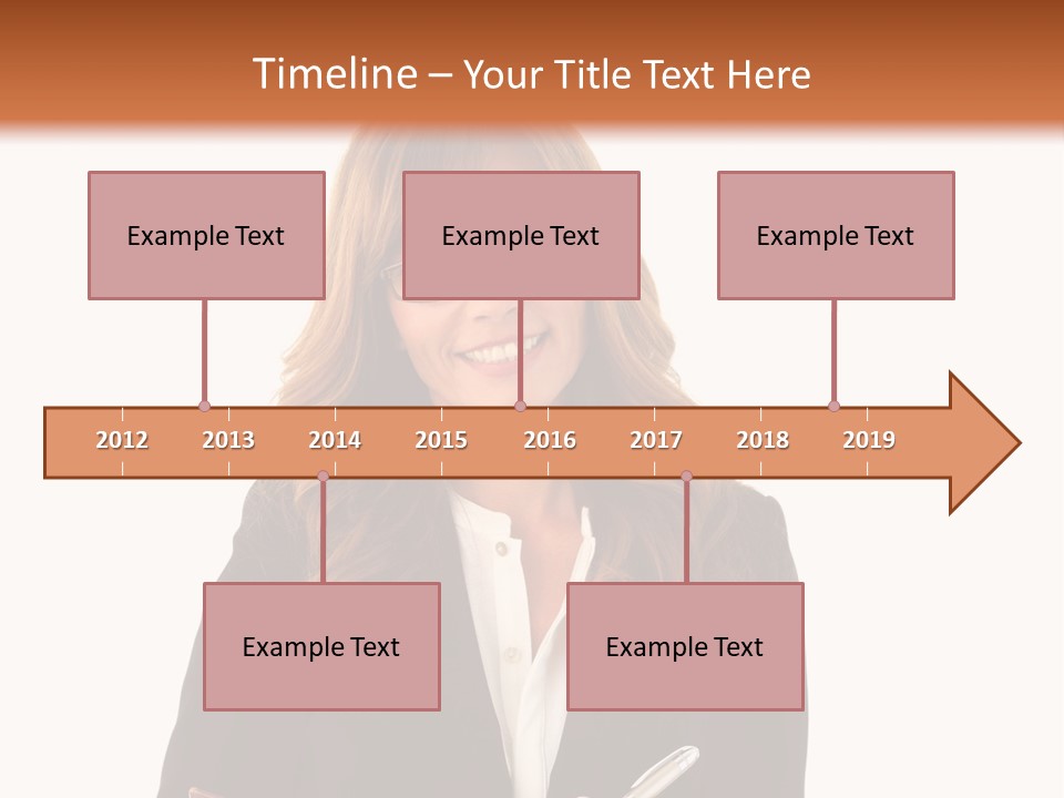 A Woman In A Business Suit Writing On A Clipboard PowerPoint Template