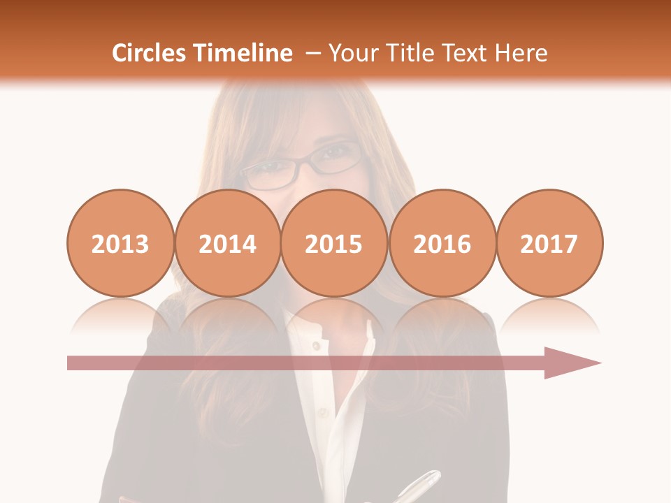 A Woman In A Business Suit Writing On A Clipboard PowerPoint Template