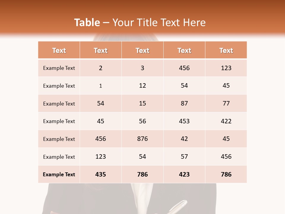 A Woman In A Business Suit Writing On A Clipboard PowerPoint Template