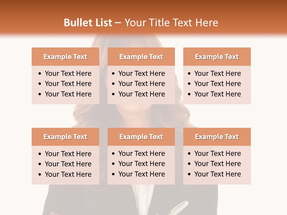 A Woman In A Business Suit Writing On A Clipboard PowerPoint Template