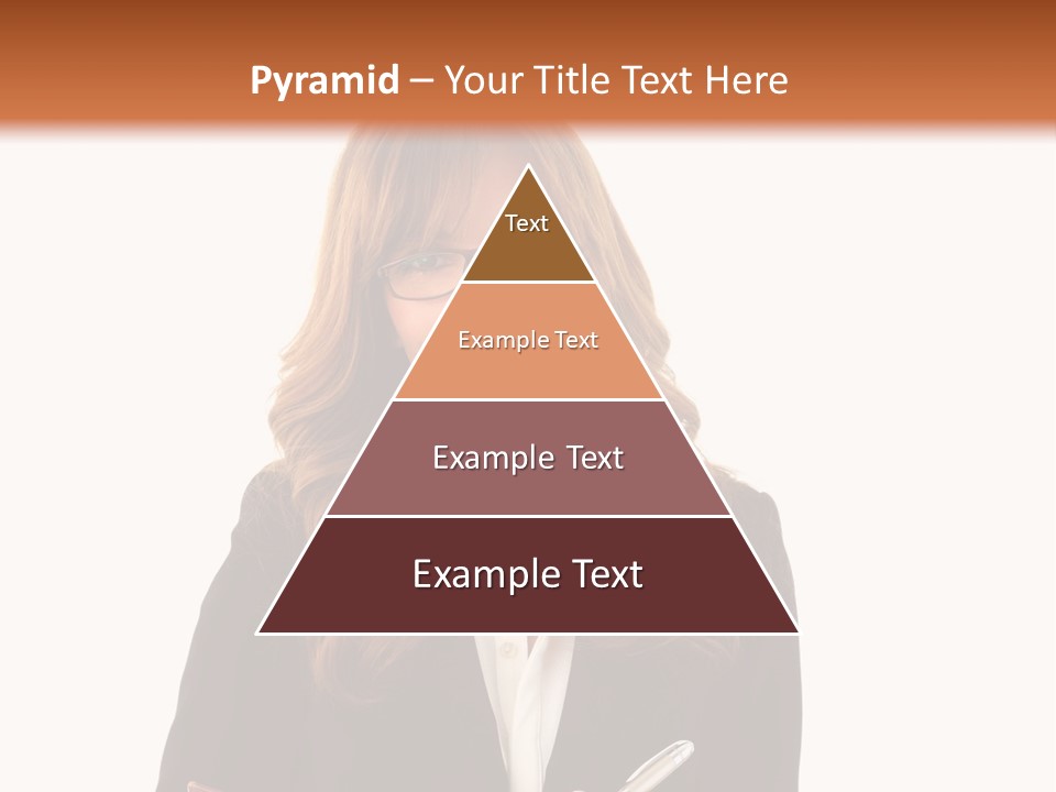 A Woman In A Business Suit Writing On A Clipboard PowerPoint Template