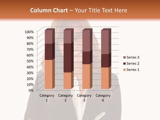 A Woman In A Business Suit Writing On A Clipboard PowerPoint Template