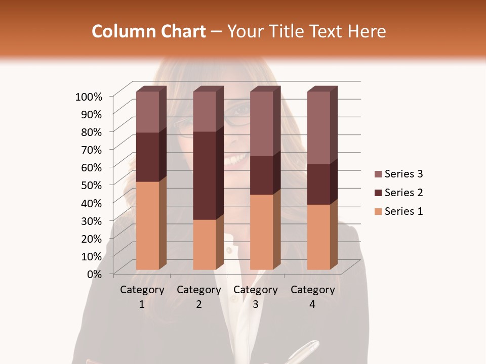 A Woman In A Business Suit Writing On A Clipboard PowerPoint Template