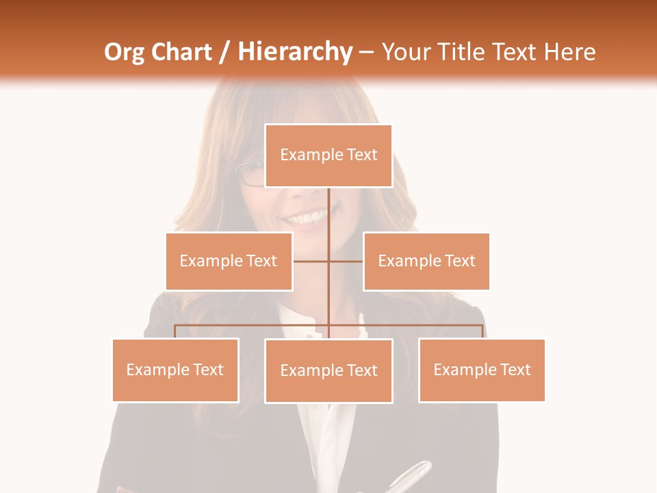 A Woman In A Business Suit Writing On A Clipboard PowerPoint Template