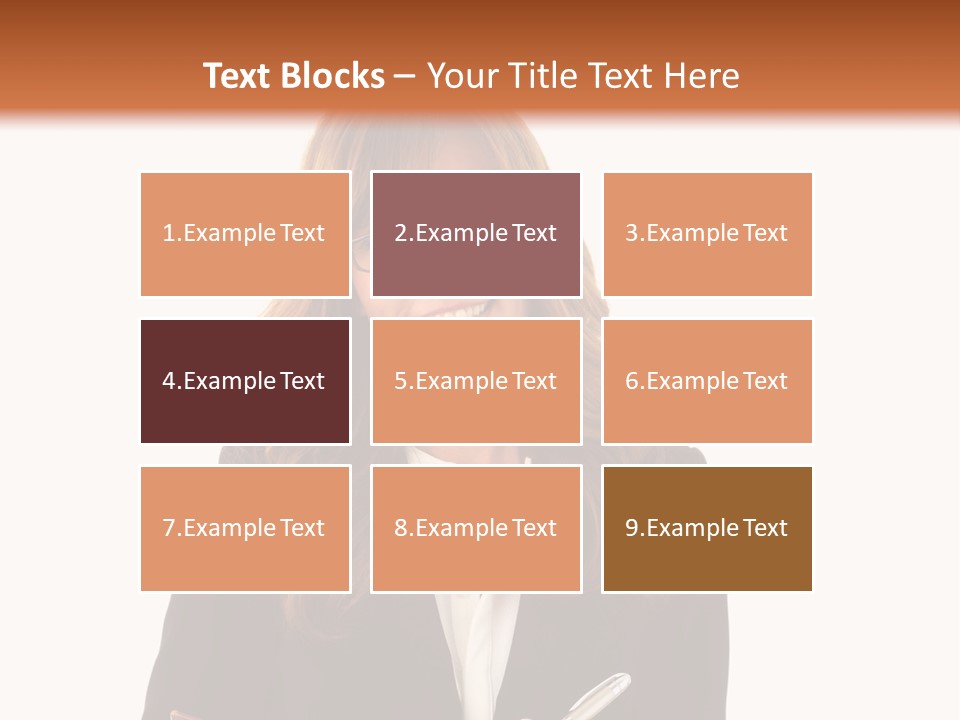 A Woman In A Business Suit Writing On A Clipboard PowerPoint Template