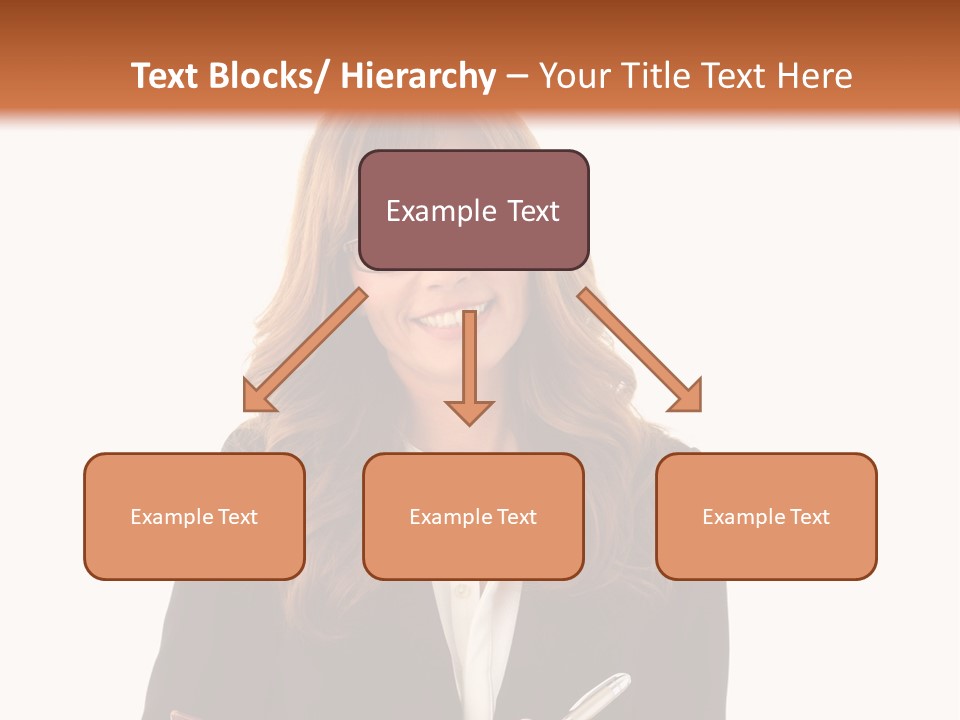 A Woman In A Business Suit Writing On A Clipboard PowerPoint Template