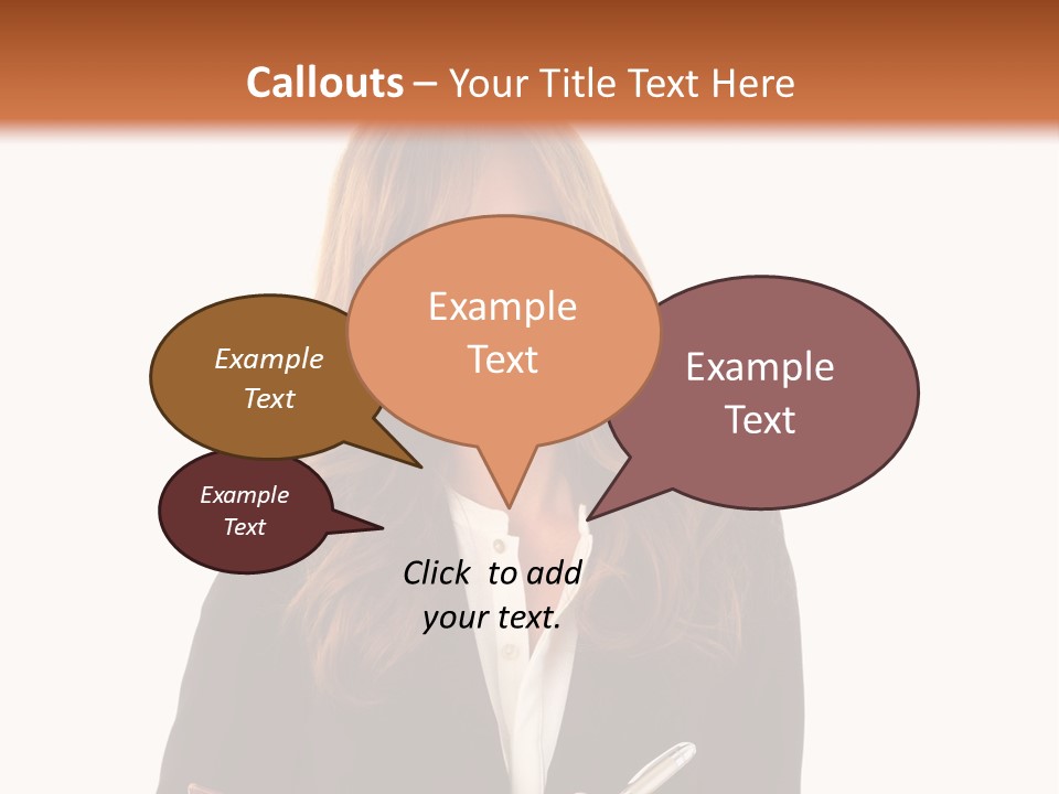 A Woman In A Business Suit Writing On A Clipboard PowerPoint Template