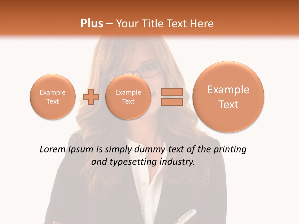 A Woman In A Business Suit Writing On A Clipboard PowerPoint Template
