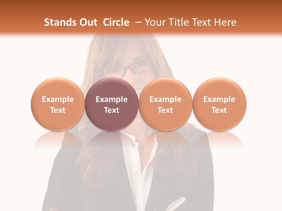 A Woman In A Business Suit Writing On A Clipboard PowerPoint Template